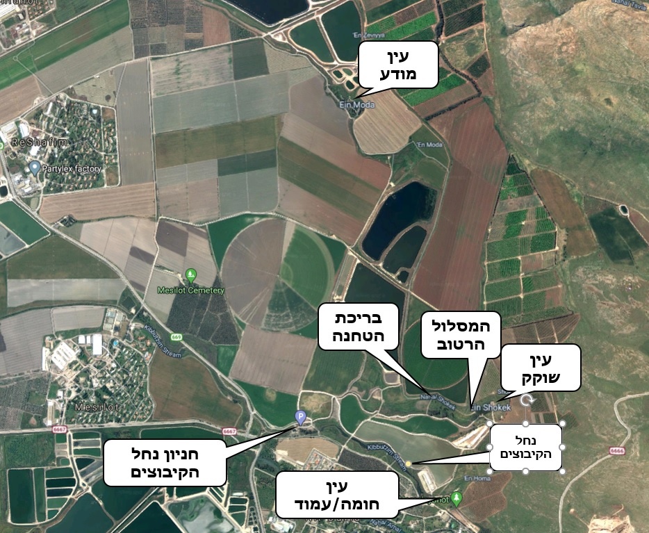 מפה של פארק המעיינות