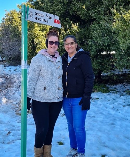 שביל הפסגה הר מירון בשלג